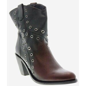 Frye Mustang Grommet Short 71981 Boots Burgundy Ombre Leather Ankle Booties 7.5